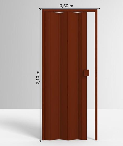 Imagem de Porta Sanfonada Std Mogno Liso 060x210