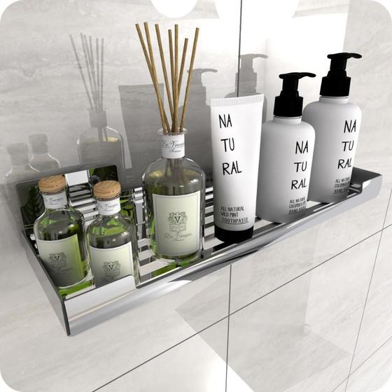 Porta Shampoo Com Ventosa Suporte Banheiro Inox ELG Menor preço em Porta Shampoo Com Ventosa Suporte Banheiro Inox ELG