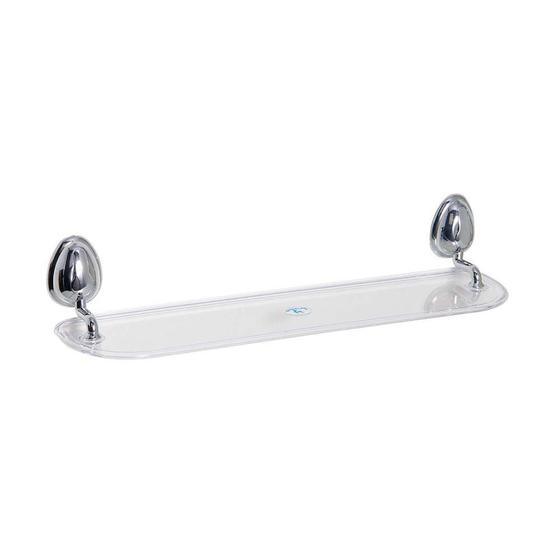 Porta shampoo cromado Bonno cristal Aquaplás Menor preço em Porta shampoo cromado Bonno cristal Aquaplás