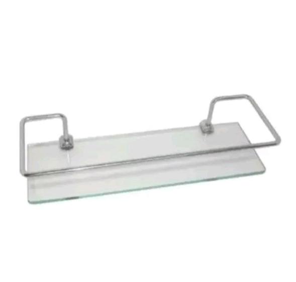 Porta Shampoo Reto 30 X 10 cm Com Grade Em Aço Inóx Vidro 6mm Menor preço em Porta Shampoo Reto 30 X 10 cm Com Grade Em Aço Inóx Vidro 6mm