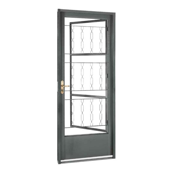 Porta Social de Giro Grade Elo em Aço 217 x 87 x 8 cm Esquerda Belfort Sasazaki Menor preço em Porta Social de Giro Grade Elo em Aço 217 x 87 x 8 cm Esquerda Belfort Sasazaki
