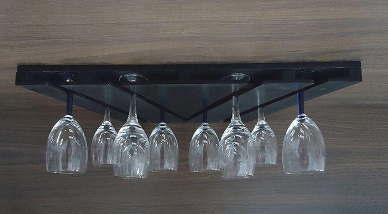 Porta Taças 30 Suporte Decorativo para Adegas Bar - Preto Laca Menor preço em Porta Taças 30 Suporte Decorativo para Adegas Bar - Preto Laca