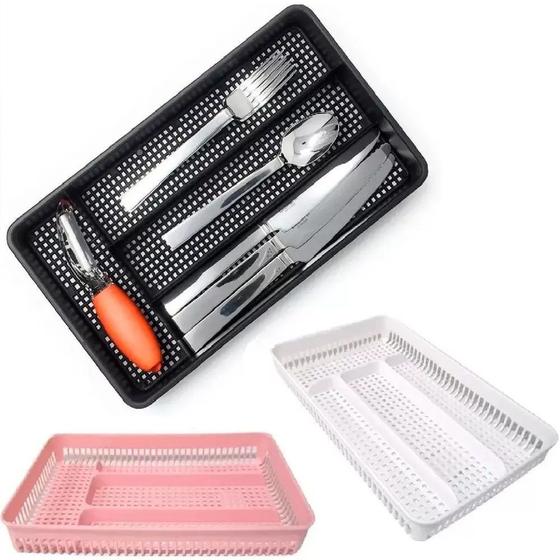 Porta Talher Organizador de Gaveta 4 Divisórias p/ Cozinha Menor preço em Porta Talher Organizador de Gaveta 4 Divisórias p/ Cozinha