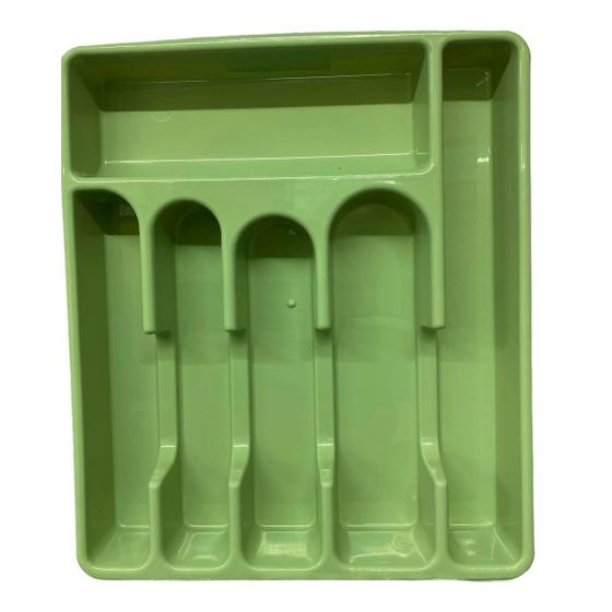 Imagem de Porta Talher Plastico Com 6 Divisorias Color Com Tampa 