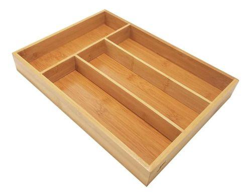 Imagem de Porta Talheres Mdf Com 4 Divisórias Para Gaveta Organizador