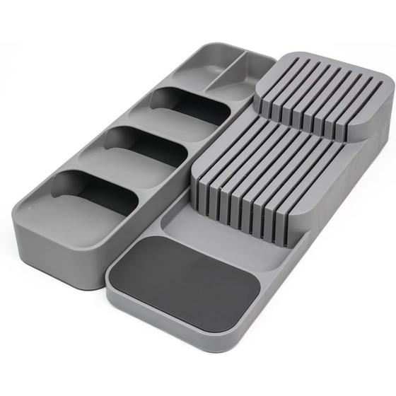 Imagem de Porta Talheres Organizador Compacto Com 5 Cavidades Cozinha+organizador de facas
