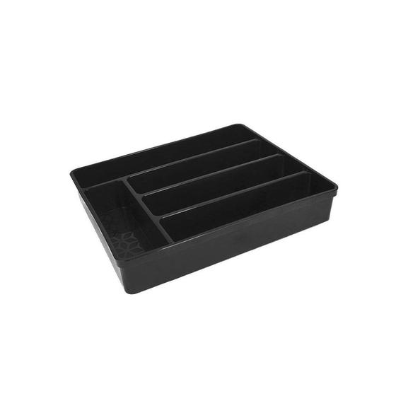 Porta Talheres Organizador de Gaveta Separador Preto 1un Menor preço em Porta Talheres Organizador de Gaveta Separador Preto 1un