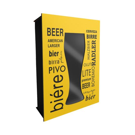 Imagem de Porta Tampinha Copo Amarelo Cerveja Beer Decoração