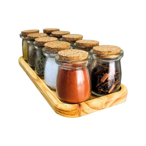 Porta Tempero - ÁGORA Acompanha 10 Potes Leiteira 110Ml com Rolha - Organizador - Prático - Gourmet - Exclusivo - Especiarias - Cozinha Menor preço em Porta Tempero - ÁGORA Acompanha 10 Potes Leiteira 110Ml com Rolha - Organizador - Prático - Gourmet - Exclusivo - Especiarias - Cozinha