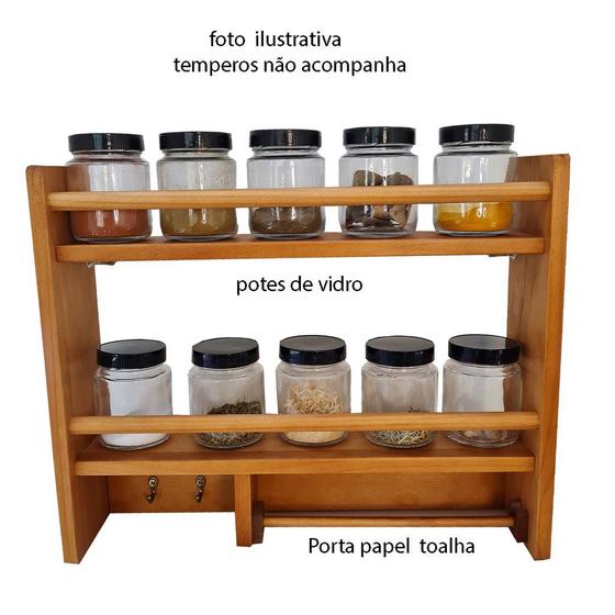 Porta tempero  de parede  + 10 potes de vidro é boa?