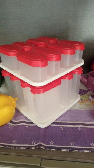 Imagem de PORTA TEMPEROS Completo com SUPORTE GIRATÓRIO. + Brinde.
