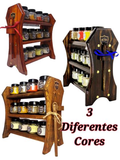 Imagem de Porta temperos / Condimentos Prático com 12 potes com tampa e colher dosadora