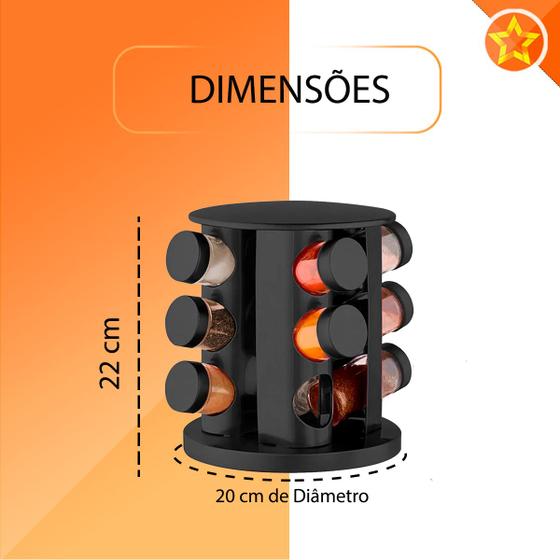 Porta temperos e Condimentos Giratório
