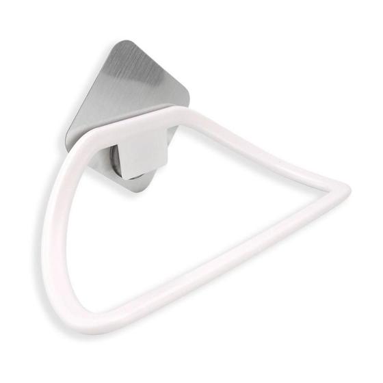 Imagem de Porta Toalha Com Suporte Adesivo para Banheiro