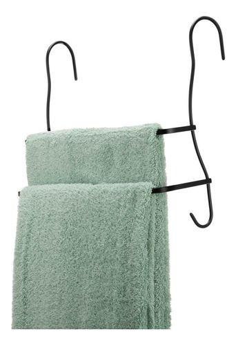 Imagem de Porta Toalha De Banho Duplo Box Porta Arthi Black Cor Preto