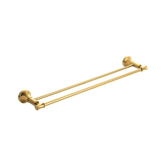 Porta Toalha de Banho Duplo Piranji Pingoo.casa - Dourado Menor preço em Porta Toalha de Banho Duplo Piranji Pingoo.casa - Dourado