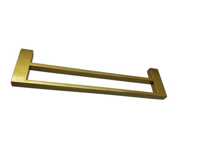 Imagem de Porta Toalha De Parede Guriri Duplo 70Cm Dourado Inox