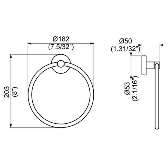 Imagem de Porta Toalha De Rosto Argola Perflex Slim 12121910