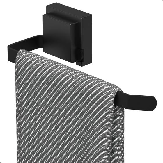 Imagem de Porta Toalha de Rosto Suporte com Ventosa Preto UN.Max