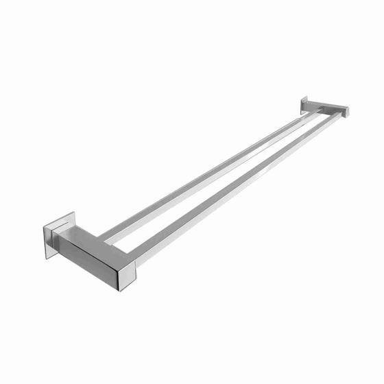 Porta Toalha Duplo De Banheiro 40cm Aço Inox 304 Q-TD40 Menor preço em Porta Toalha Duplo De Banheiro 40cm Aço Inox 304 Q-TD40