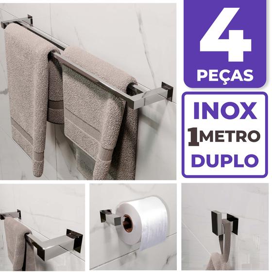 Porta Toalha Duplo Inox 304 + Kit Acessórios Banheiro Vinci é boa?