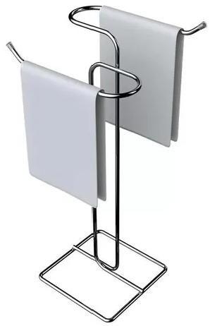 Imagem de Porta toalha duplo para bancada cromado ref 1495 stolf