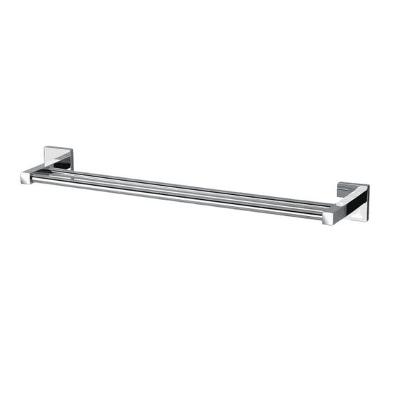 Imagem de Porta Toalha Duplo Perflex Quadra Cromada