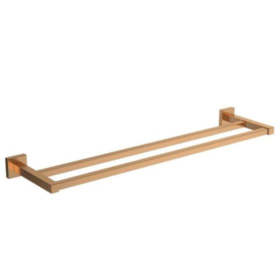 Imagem de Porta Toalha Quadratta Barra Dupla Gold Matte Deca 2042.GL83.MT