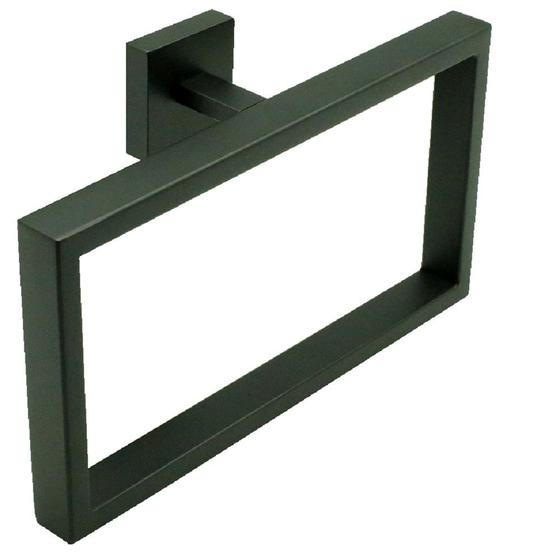 Imagem de Porta toalha toalheiro argola italy line banheiro eterna inox preto black IL17496