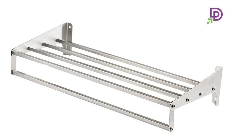 Porta Toalha Toalheiro Banheiro Hotel De Parede 40cm Inox Menor preço em Porta Toalha Toalheiro Banheiro Hotel De Parede 40cm Inox