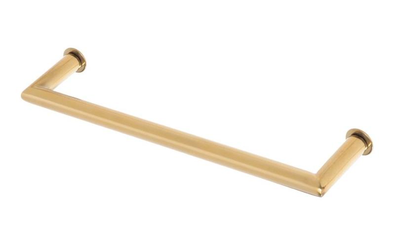 Imagem de Porta Toalha Toalheiro de Rosto Banheiro 35cm em Aço Inox Dourado Linha Tessalia  Stainless