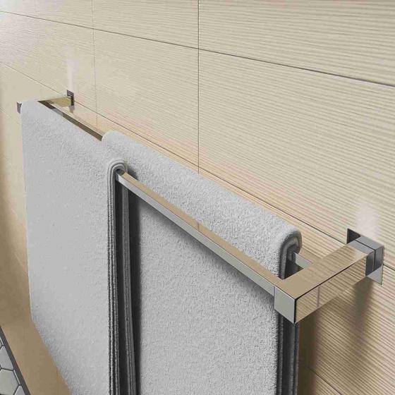 Porta Toalha Toalheiro Duplo De Banheiro Lavabo 60cm Aço Inox 304 Q-TD60 Menor preço em Porta Toalha Toalheiro Duplo De Banheiro Lavabo 60cm Aço Inox 304 Q-TD60