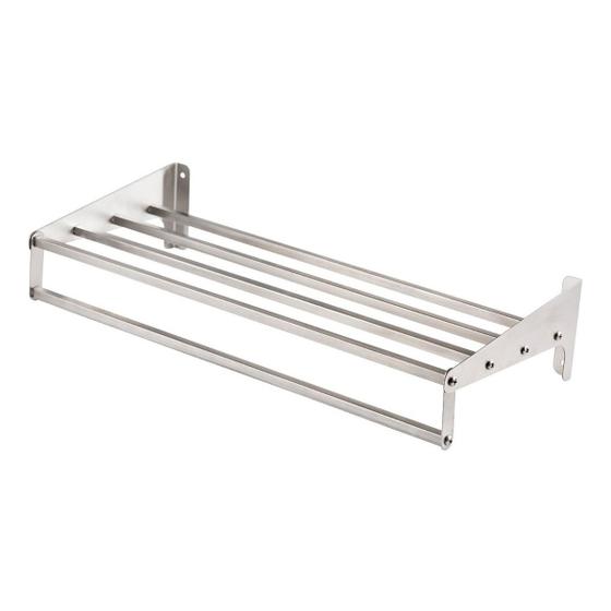 Porta Toalha Toalheiro Hotel De Parede 80cm Inox Plus Menor preço em Porta Toalha Toalheiro Hotel De Parede 80cm Inox Plus