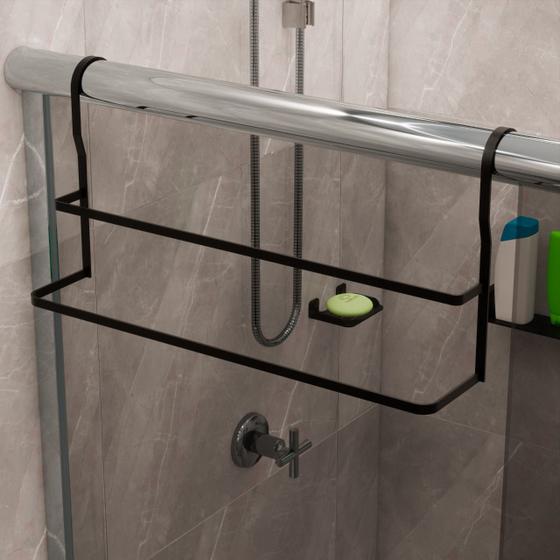 Porta Toalhas Duplo Banheiro Toalheiro Box Preto Fosco 60cm é boa?