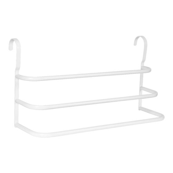 Imagem de Porta Toalhas Triplo Toalheiro Para Box Branco 60cm FS