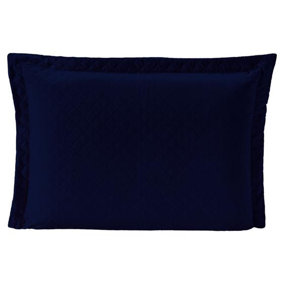 Imagem de Porta Travesseiro Pratik Azul Marinho/Vermelho Avulso Dupla Face c/ Zíper - Microfibra