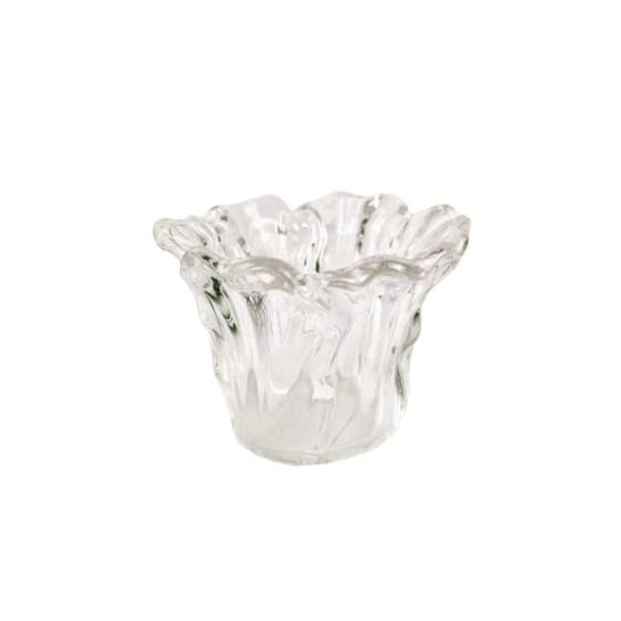 Porta Velas Transparente Vaso Castiçal 8X10Cm Flor - Inigual Imagem de Porta Velas Transparente Vaso Castiçal 8X10Cm Flor