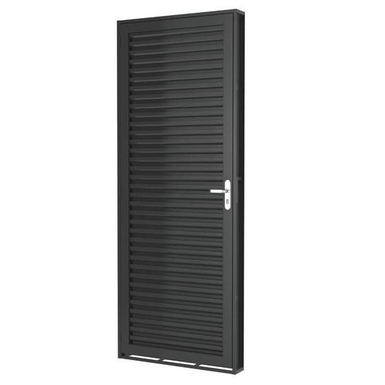 Porta Veneziana Aço Fundo Primer Cinza Direita 215x83x12cm Romex Menor preço em Porta Veneziana Aço Fundo Primer Cinza Direita 215x83x12cm Romex