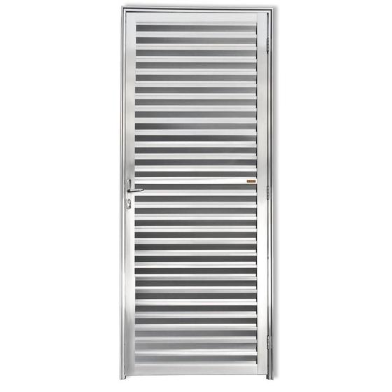 Porta Veneziana Fechada em Alumínio Esquerda L-25 210x80cm Brilhante Menor preço em Porta Veneziana Fechada em Alumínio Esquerda L-25 210x80cm Brilhante