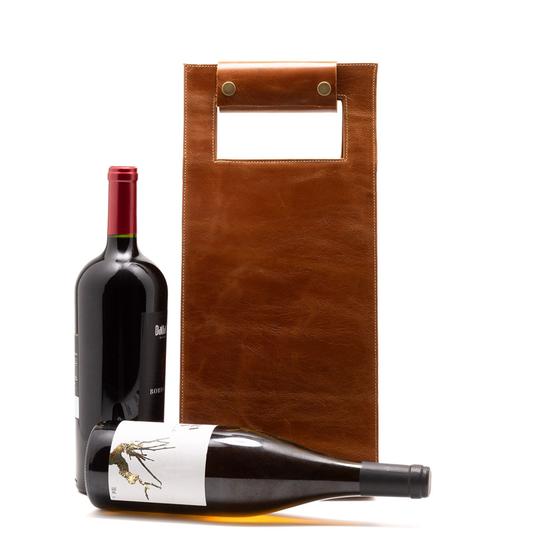 Imagem de Porta Vinho De Couro Legítimo Wine Bag Presente Alto Padrão