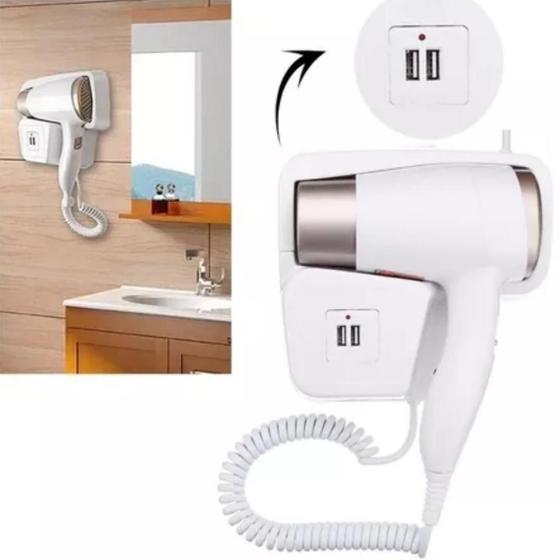 Imagem de Portátil Secador De Cabelo Profissional 220V Viagens Hotel