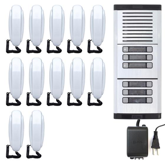 Imagem de Porteiro Eletrônico HDL 12 Pontos Interfone Coletivo Predial