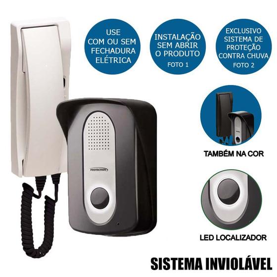 Porteiro Eletrônico Residencial Interfone Bivolt PT-270 - ProtectionP Menor preço em Porteiro Eletrônico Residencial Interfone Bivolt PT-270 - ProtectionP