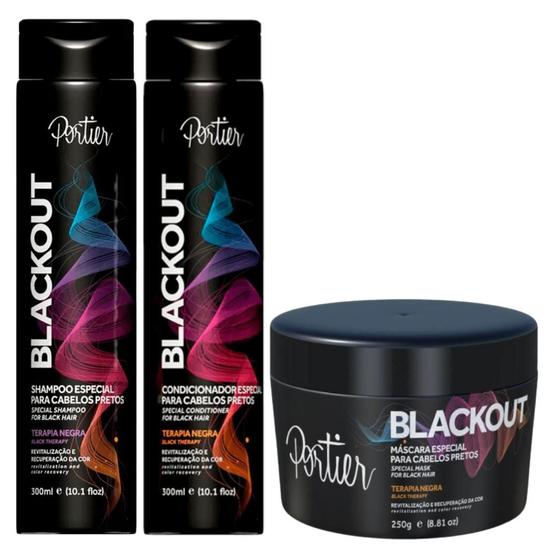 Imagem de Portier Blackout Shampoo e Condicionador + Máscara Original!