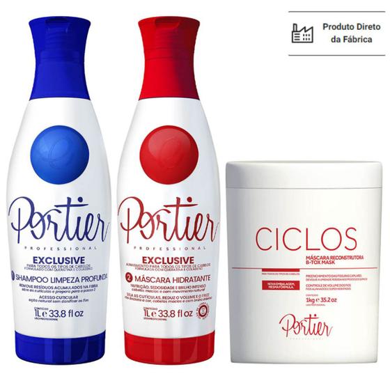 Imagem de Portier Escova Exclusive 2x1 L + Ciclos B-tox Kg