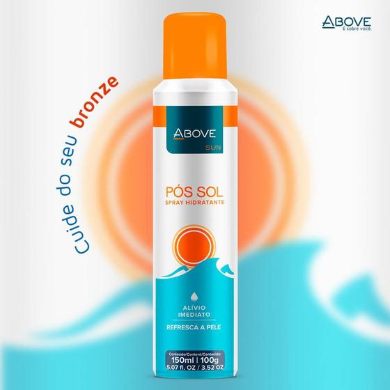Pós Sol Spray Hidratante Above Frasco 150ml Refresca Pele Menor preço em Pós Sol Spray Hidratante Above Frasco 150ml Refresca Pele