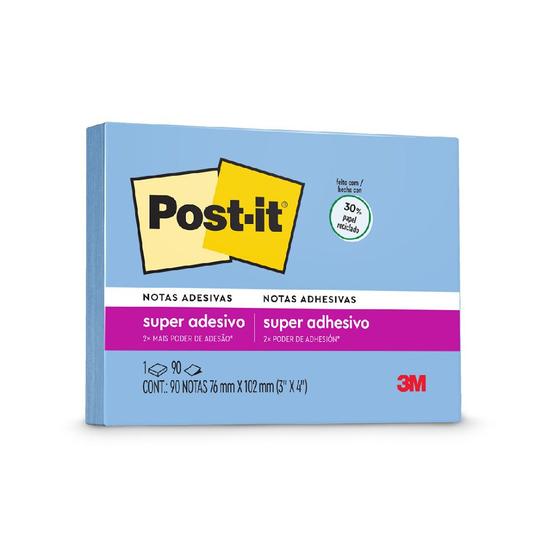 Imagem de Post-It Azul Bell 90 Fls 76mm x 102mm 3M