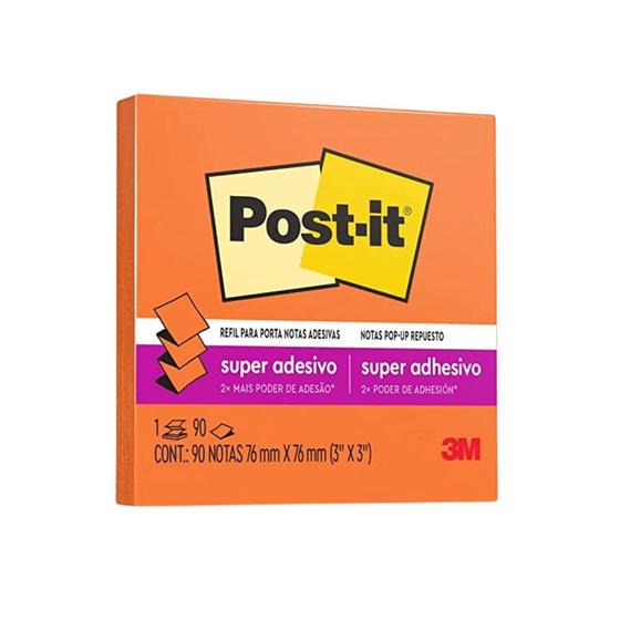 Imagem de Post-it Colorido Adesivo Laranja 76x76 90F