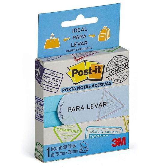 Imagem de POST-IT Notas para Levar Azul 90F 76X76 - 3M