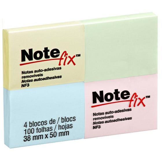 Imagem de POST-IT Notefix 4 Cores 3M 38X50MM 4 Blocos 100 Folhas Cada